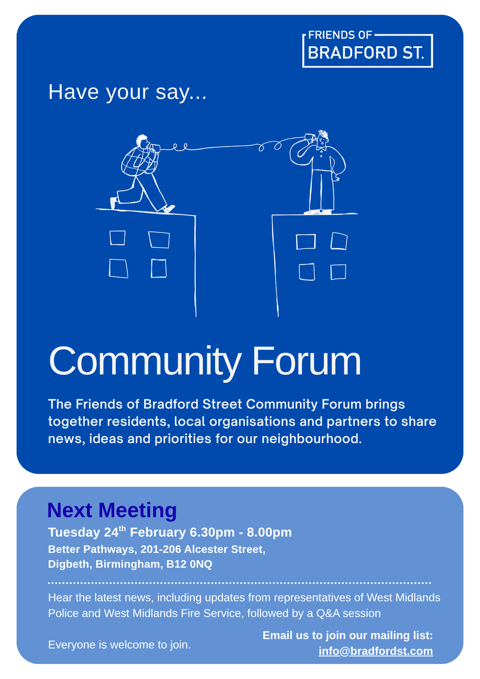 Bradford Street community forum